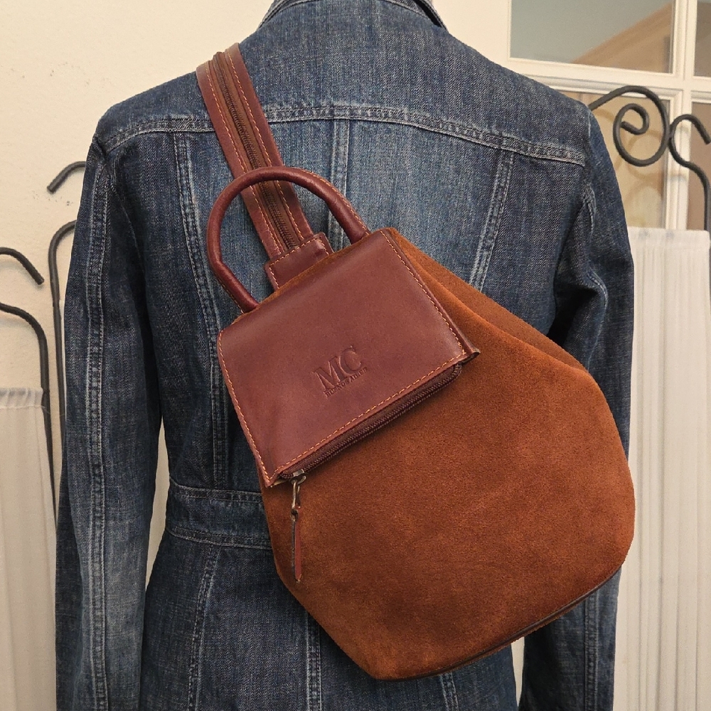 MC Buenos Aires Suede Sling Backpack!